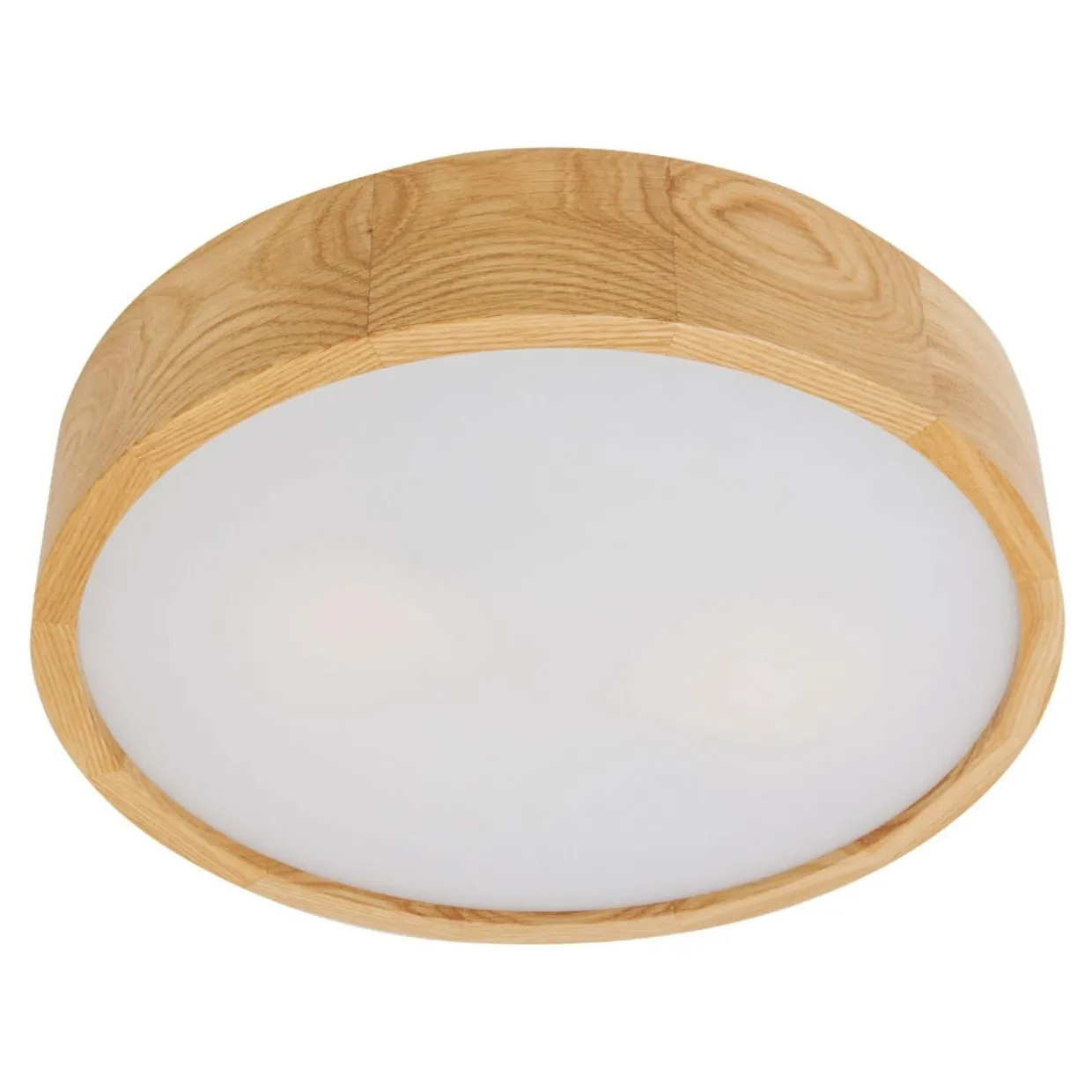 Lampa z oprawą w kolorze dębu - średnica 37 cm