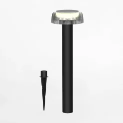 Lampa zewnętrzna ogrodowa solarna czarna BLUET