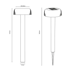 Lampa zewnętrzna ogrodowa solarna czarna BLUET