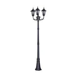 Lampa zewnętrzna outdoor 3-ramienna czarna STANDARD