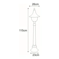 Lampa zewnętrzna outdoor stojąca wysoka czarna BOSTON