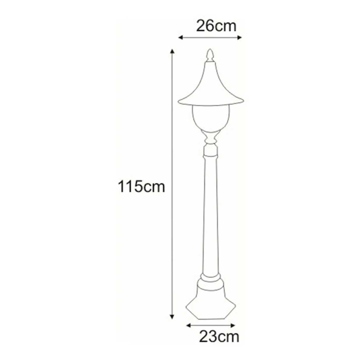 Lampa zewnętrzna outdoor stojąca wysoka czarna BOSTON