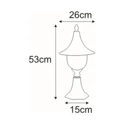 Lampa zewnętrzna outdoor stojąca niska czarna BOSTON