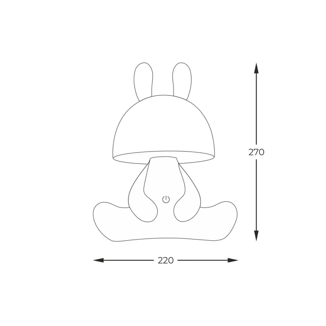 Lampka nocna LED biała KRÓLIK