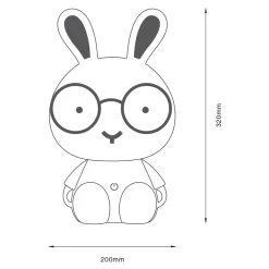 Lampka nocna LED biała KRÓLIK