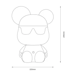 Lampka nocna LED biało-czarny MIŚ