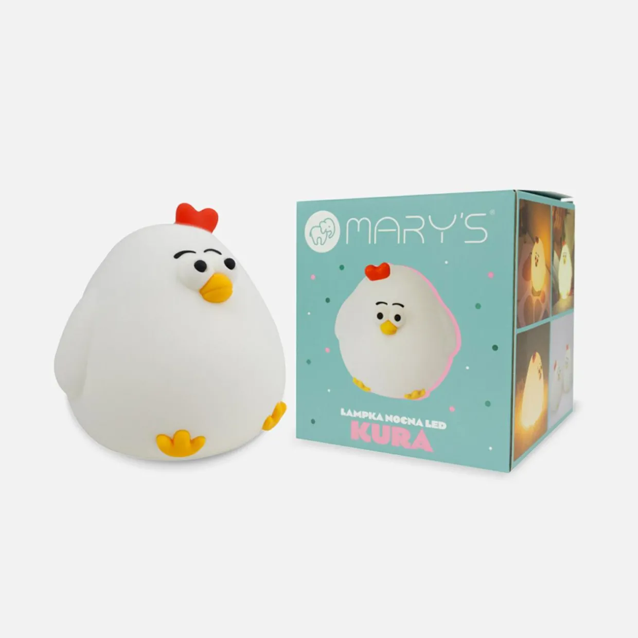 Lampka nocna LED MARY'S biała KURA