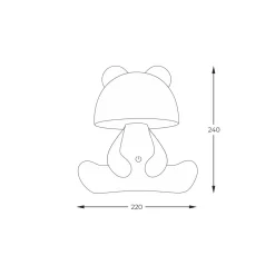 Lampka nocna LED różowa MIŚ