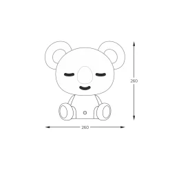 Lampka nocna LED szara KOALA
