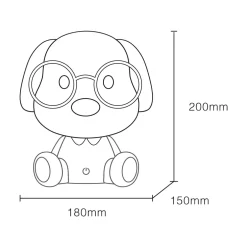 Lampka nocna LED szara PIES