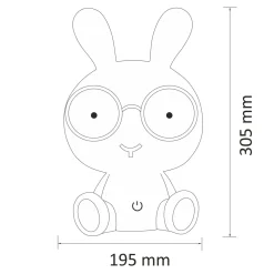 Lampka nocna niebieska LED KRÓLIK