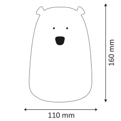 Lampka nocna silikonowa biała LED RGB MIŚ