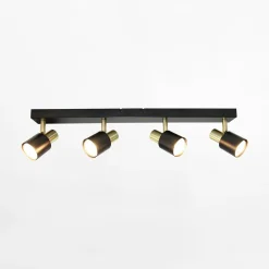 Listwa 4 reflektory czarno-złota ORO NARVA