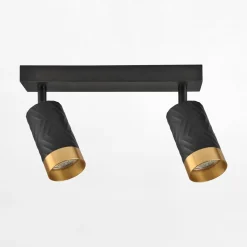 Listwa ARRAS 2 reflektory czarna złota