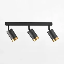 Listwa ARRAS 3 reflektory czarna złota