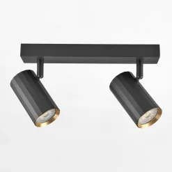 Listwa NICEA 2 reflektory czarna złota