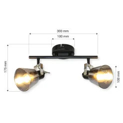Listwa 2-punktowa czarna ORO TRINGA