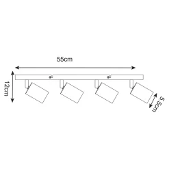 Listwa 4-punktowa czarno-złota VILA