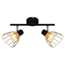 Listwa 2-punktowa rattan czarna GENT