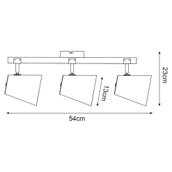 Listwa spot 3 reflektory czarna ELTI