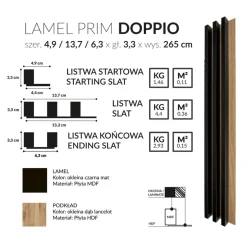 Listwa startowa lameli PRIM DOPPIO
