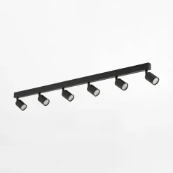 Listwa sufitowa 6 spotów czarna TOP