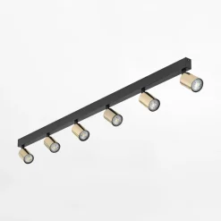 Listwa sufitowa 6 spotów czarno-złota TOP