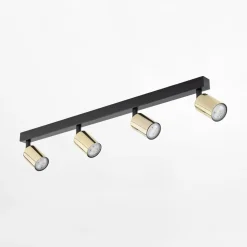 Listwa sufitowa 4 spoty czarno-złota TOP
