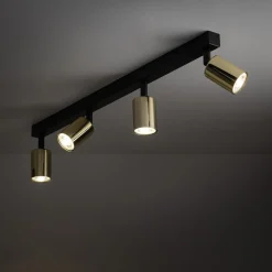 Listwa sufitowa 4 spoty czarno-złota TOP