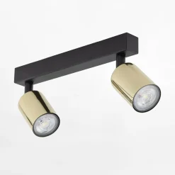 Listwa sufitowa 2 spoty czarno-złota TOP