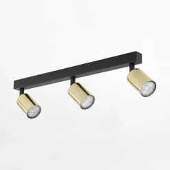 Listwa sufitowa 3 spoty czarno-złota TOP