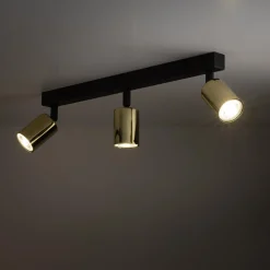 Listwa sufitowa 3 spoty czarno-złota TOP