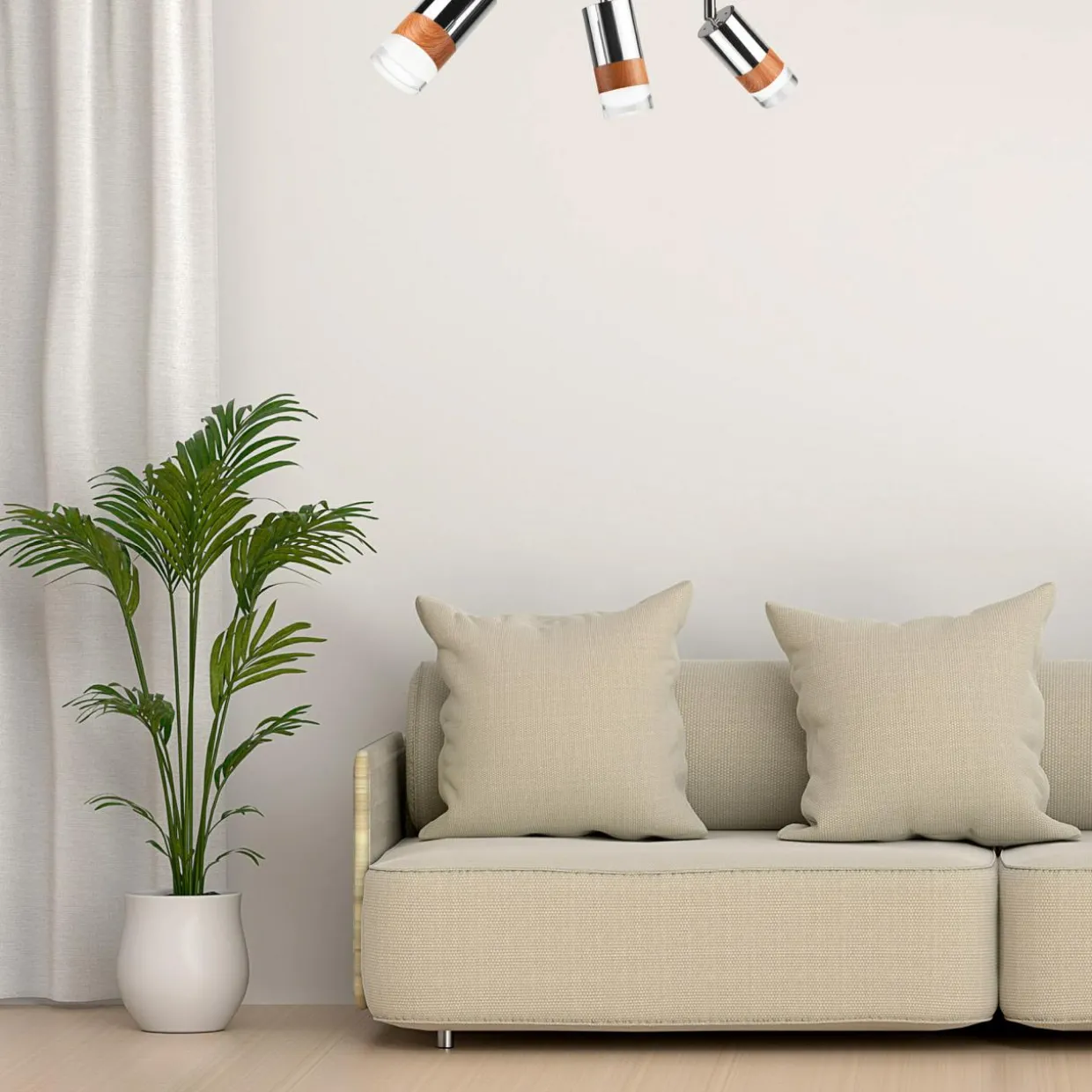 Listwa z 3 reflektorkami regulowana chrom AURORA