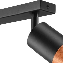 Listwa z 2 reflektorkami regulowana czarna AURORA