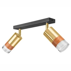 Listwa z 2 reflektorkami regulowana złota AURORA