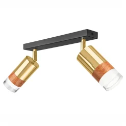 Listwa z 2 reflektorkami regulowana złota AURORA
