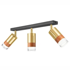 Listwa z 3 reflektorkami regulowana złota AURORA