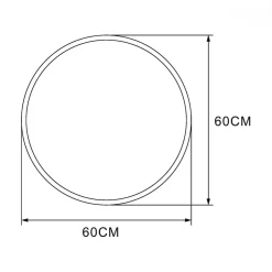 Lustro łazienkowe z akrylową ramą LED złote 60 cm