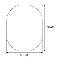 Lustro łazienkowe z oświetleniem LED 70x50 cm