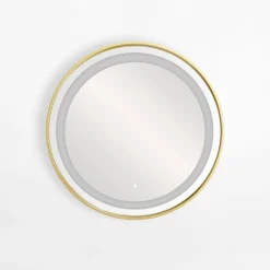 Lustro łazienkowe z oświetleniem LED złote 60 cm