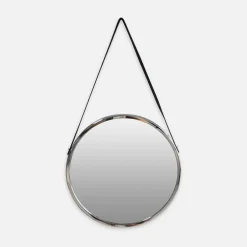 Lustro na pasku srebrne 38 cm