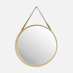 Lustro okrągłe brązowe 59 cm