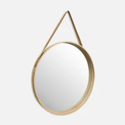 Lustro okrągłe brązowe 59 cm