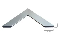 Lustro w srebrnej ramie SLIM 57,5x77,5 cm