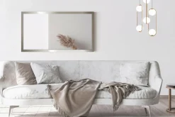 Lustro w srebrnej ramie SLIM 67,5x127,5 cm