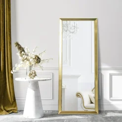 Lustro w złotej ramie ALPI 68x178 cm