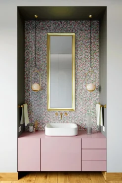 Lustro w złotej ramie OSLO 48x138 cm