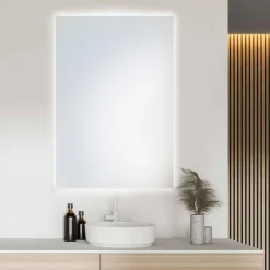 Lustro z oświetleniem LED prostokątne MILA 60x80 cm