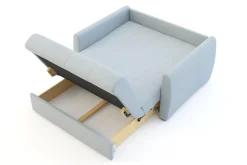 Mała sofa rozkładana błękitna DALIA