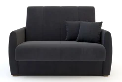 Mała sofa rozkładana ciemnoszara DALIA